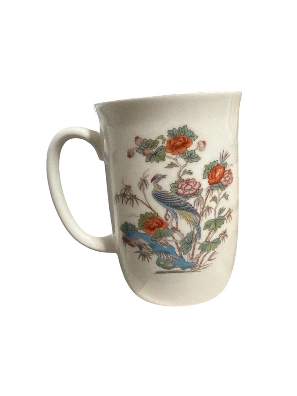 Vintage Wedgwood Kutani Crane Bone China Tankard Mug England